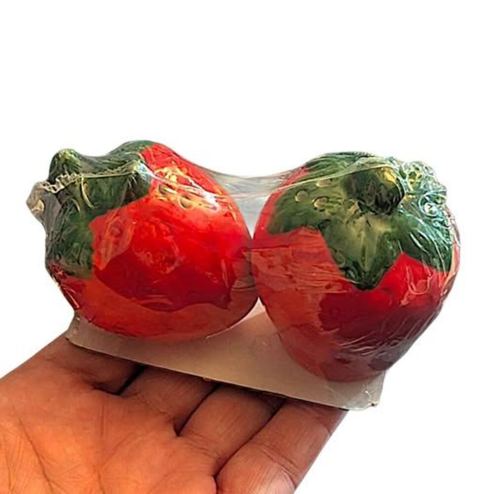 Ceramic Strawberry Salt & Pepper Shakers NEW!